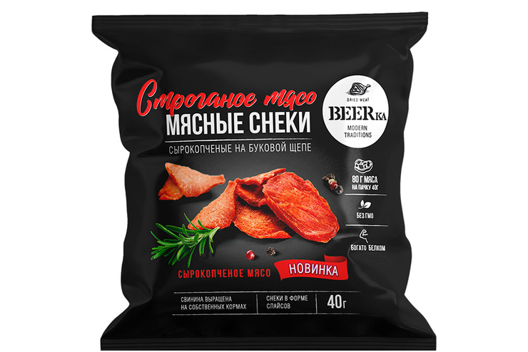 «Beerka», снек из сырокопчёной свинины, 40 г «Beerka», снек из сырокопчёной свинины, 40 г