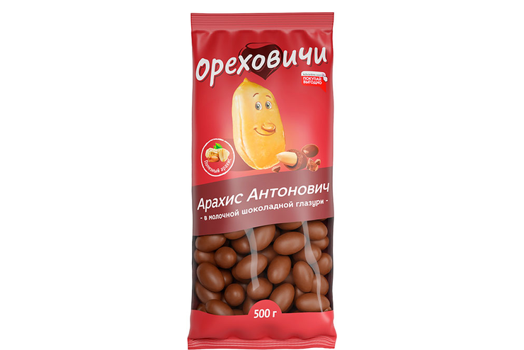 «Ореховичи», «Арахис Антонович» в молочно-шоколадной глазури (упаковка 0,5 кг)