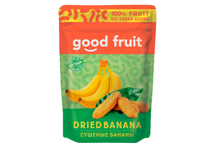 «GOOD FRUIT», бананы сушеные, 100 г