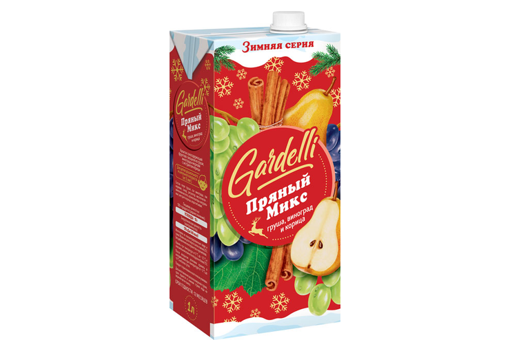 «Gardelli», напиток сокосодержащий «Пряный микс» груша, виноград и корица, 1л