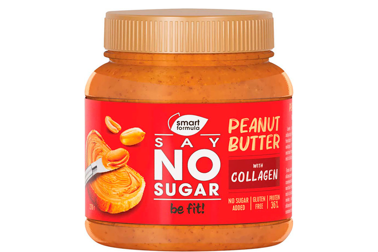 «Smart Formula», арахисовая паста Say No Sugar без сахара с коллагеном 36% протеина, 270 г