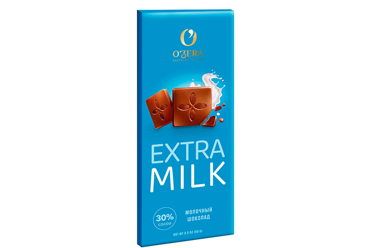 «O'Zera», шоколад молочный Extra milk, 90 г «O'Zera», шоколад молочный Extra milk, 90 г