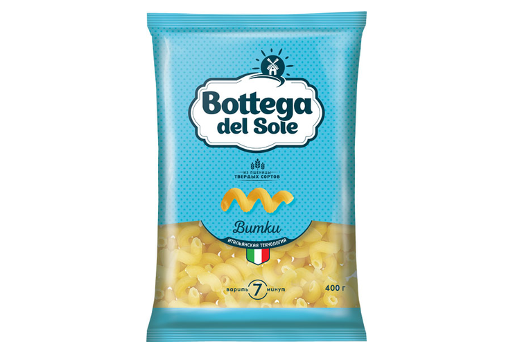 «Bottega del Sole», макаронные изделия «Витки», 400 г