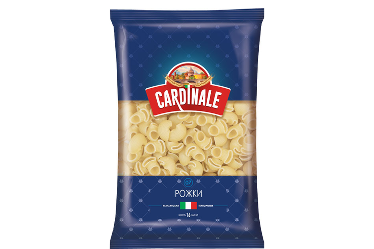 «Cardinale», макаронные изделия «Рожки», 400 г
