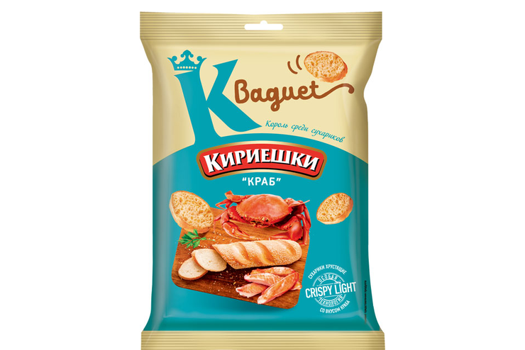 «Кириешки Baguet», сухарики со вкусом краба, 50 г