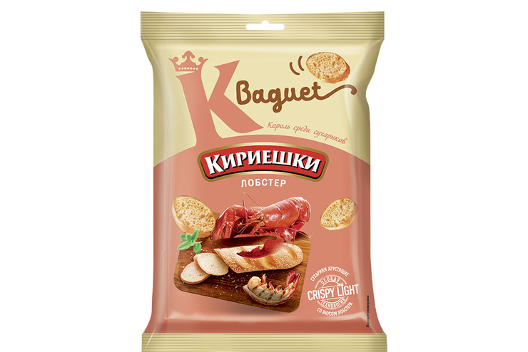 «Кириешки Baguet», сухарики со вкусом лобстера, 50 г «Кириешки Baguet», сухарики со вкусом лобстера, 50 г