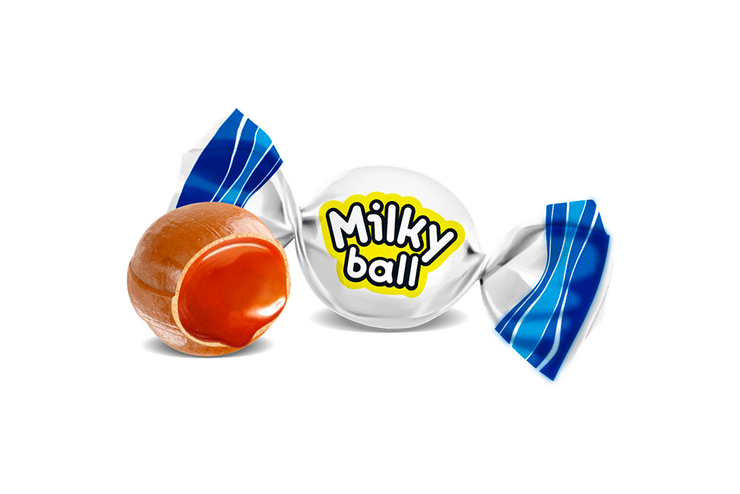 Карамель молочная Milky ball (коробка 2 кг) Карамель молочная Milky ball (коробка 2 кг)