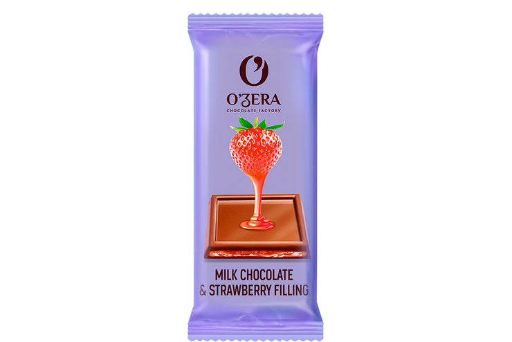 «O'Zera», молочный шоколад с желейной клубничной начинкой Milk & Strawberry filling, 24 г «O'Zera», молочный шоколад с желейной клубничной начинкой Milk & Strawberry filling, 24 г