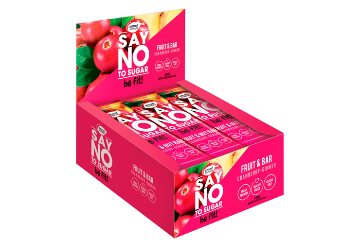 «Smart Formula», фруктово-ореховый батончик Cranberry – ginger, 40 г