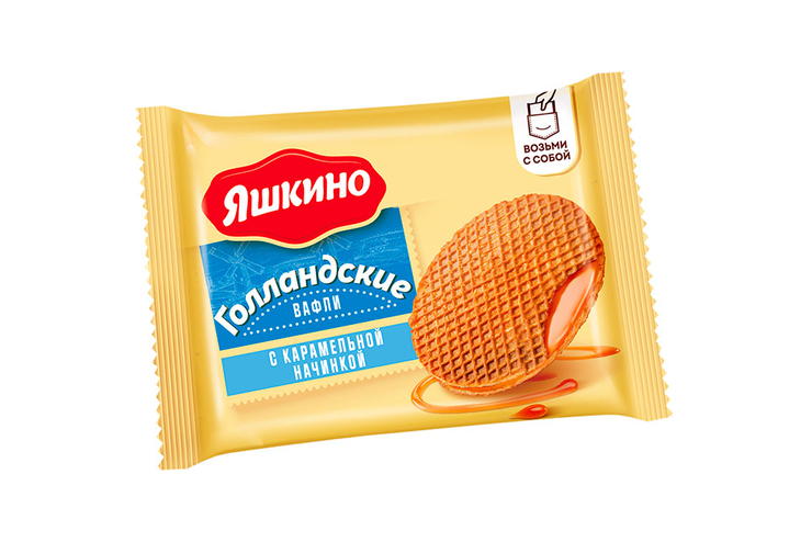 «Яшкино», вафли «Голландские» с карамельной начинкой, 36 г