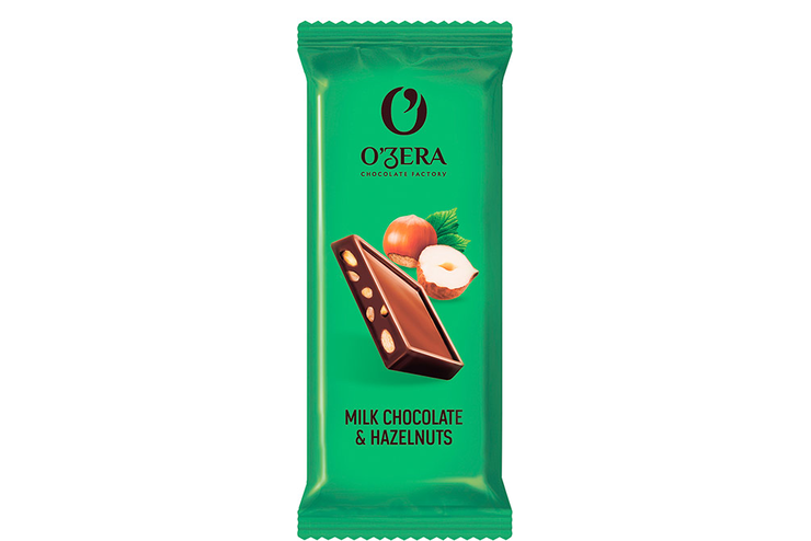 «O'Zera», шоколад Milk & Hazelnuts, 24 г «O'Zera», шоколад Milk & Hazelnuts, 24 г