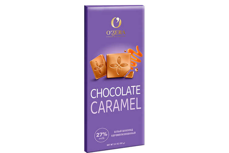 «O'Zera», шоколад белый карамельный Caramel, 90 г «O'Zera», шоколад белый карамельный Caramel, 90 г