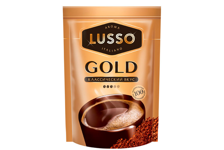 «LUSSO», кофе Gold, растворимый, 150 г