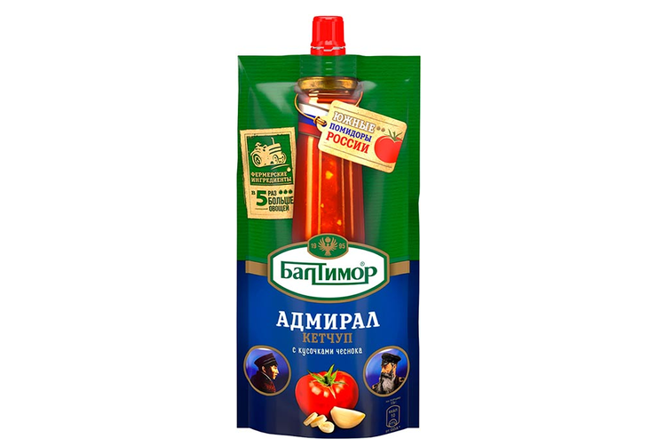 «Балтимор», кетчуп «Адмирал» с кусочками чеснока, 700 г