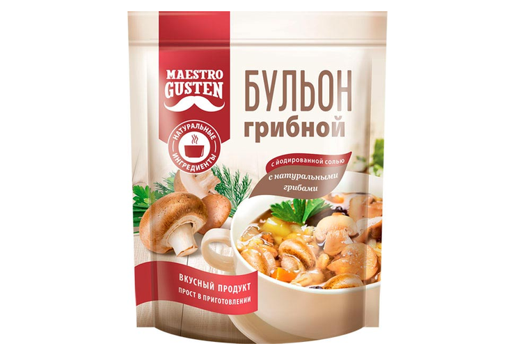 «Maestro Gusten», бульон сухой грибной, 90 г