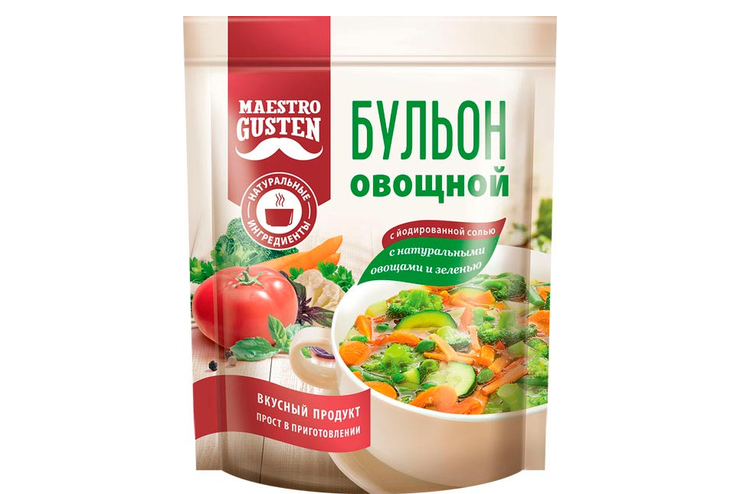 «Maestro Gusten», бульон сухой овощной, 90 г