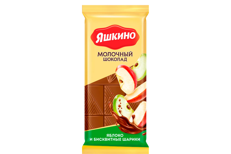 «Яшкино», шоколад молочный с яблоком, 90 г