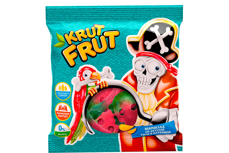 «KrutFrut», мармелад жевательный в форме черепов и костей, 70 г