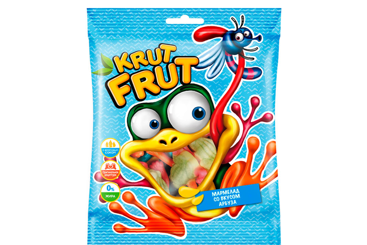 «KrutFrut», мармелад жевательный «Лягушки», 100 г