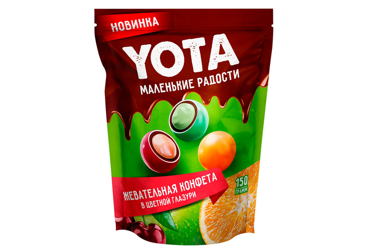 «Yota», драже жевательная конфета в цветной глазури, 150 г