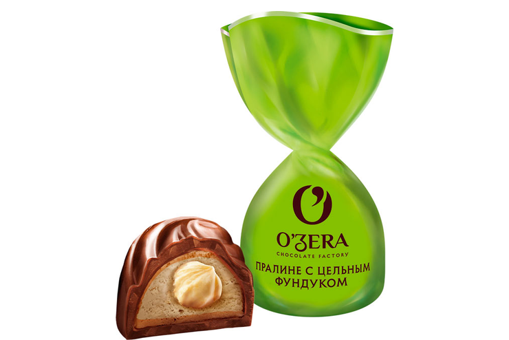 «O'Zera», конфеты с цельным фундуком (упаковка 0,5 кг)