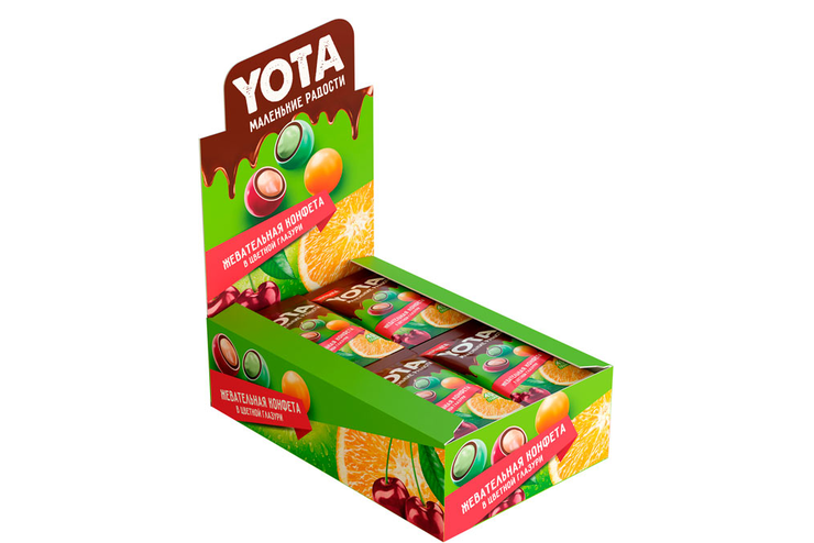 «Yota», драже жевательная конфета в цветной глазури, 40 г