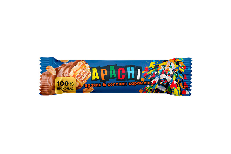 Батончик «Apachi» с солёной карамелью и арахисом, 40 г Батончик «Apachi» с солёной карамелью и арахисом, 40 г