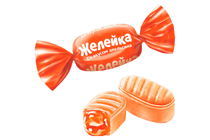 Карамель «Желейка» со вкусом апельсина (упаковка 0,5 кг)