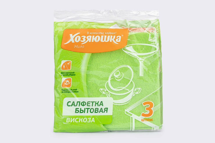 Салфетка «Хозяюшка Мила» вискоза, 3шт