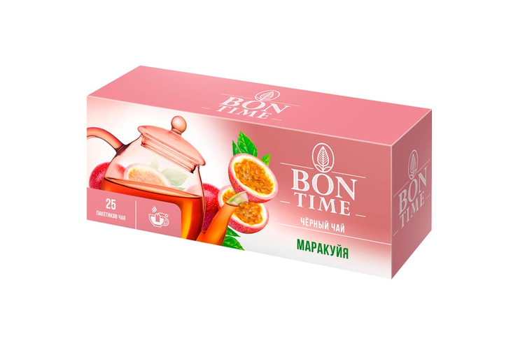 «Bontime», чай черный «Маракуйя», 25 пакетиков, 37,5 г «Bontime», чай черный «Маракуйя», 25 пакетиков, 37,5 г