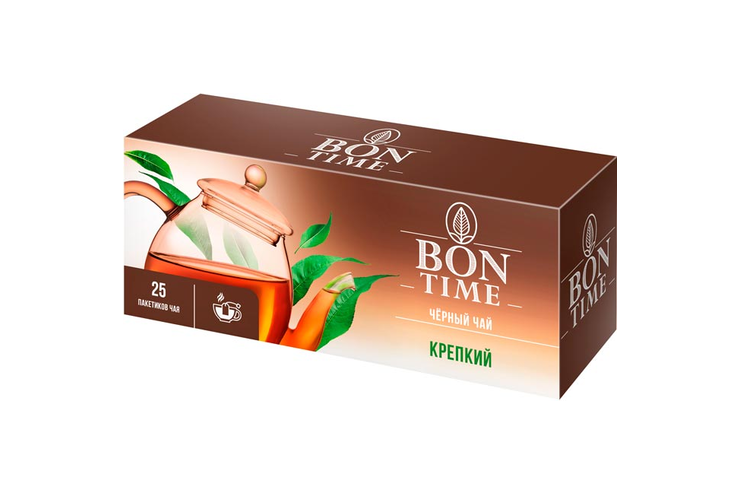 «Bontime», чай черный «Крепкий», 25 пакетиков, 37,5 г