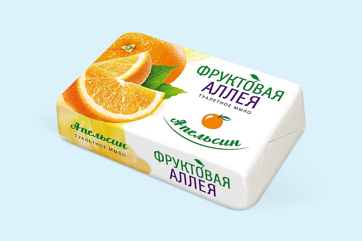 Мыло туалетное «Фруктовая Аллея» Апельсин, 75 г