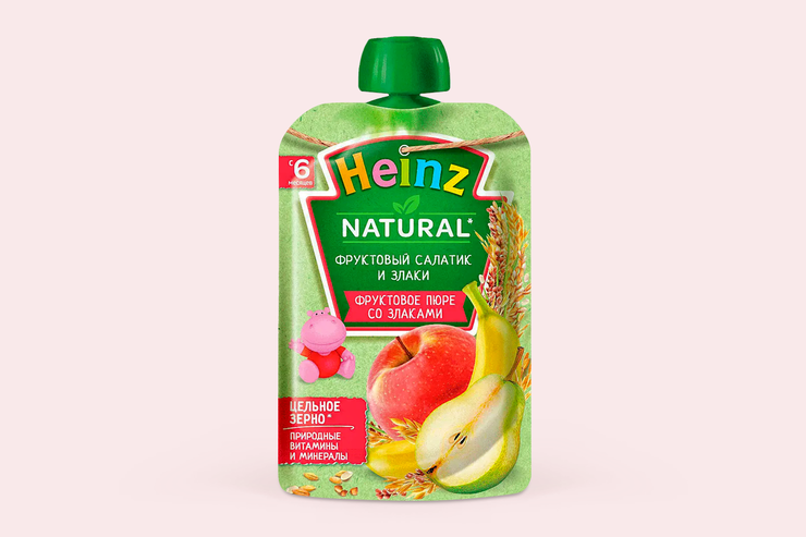 «Heinz», пюре фруктово-зерновое, 90 г
