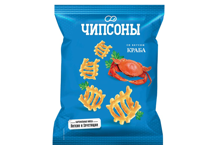 «Чипсоны», чипсы со вкусом краба, 40 г «Чипсоны», чипсы со вкусом краба, 40 г
