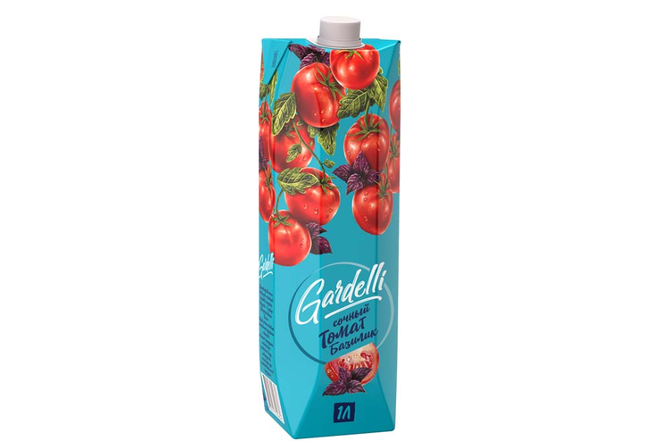 «Gardelli», напиток сокосодержащий «Сочный томат - базилик», 1л «Gardelli», напиток сокосодержащий «Сочный томат - базилик», 1л
