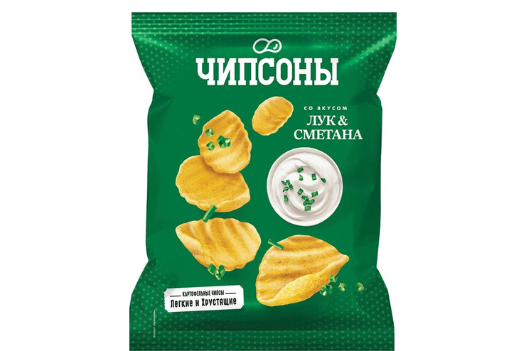 «Чипсоны», чипсы со вкусом сметаны и лука, 40 г