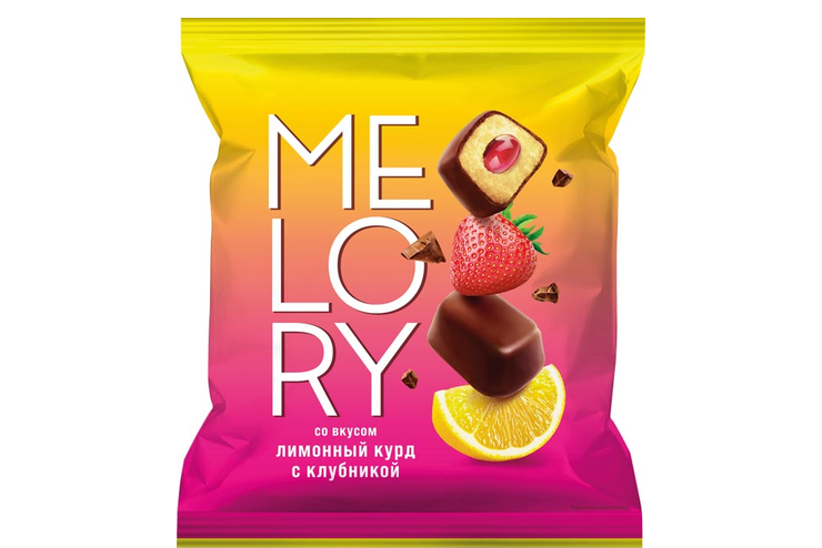 Конфеты помадные Melory «Лимонный курд с клубникой» (упаковка 0,5 кг)
