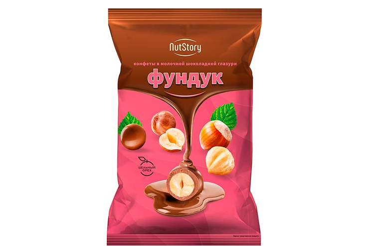 «NutStory», конфеты «Фундук» в молочной шоколадной глазури (упаковка 0,5 кг)