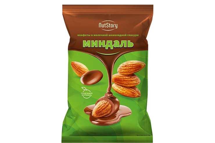 «NutStory», конфеты «Миндаль» в молочной шоколадной глазури (упаковка 0,5 кг)