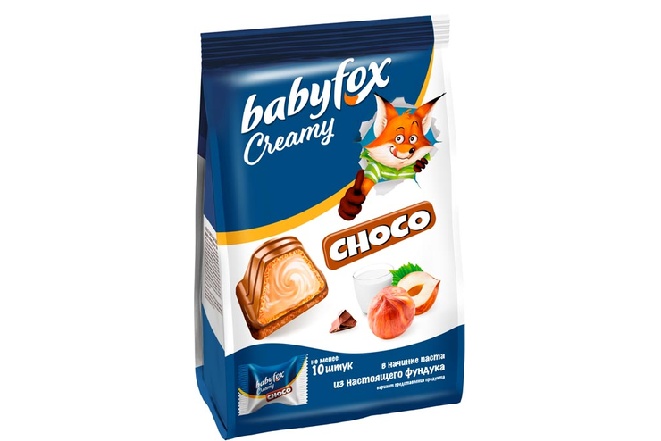 «BabyFox», конфеты вафельные Creamy Choco, 100 г «BabyFox», конфеты вафельные Creamy Choco, 100 г
