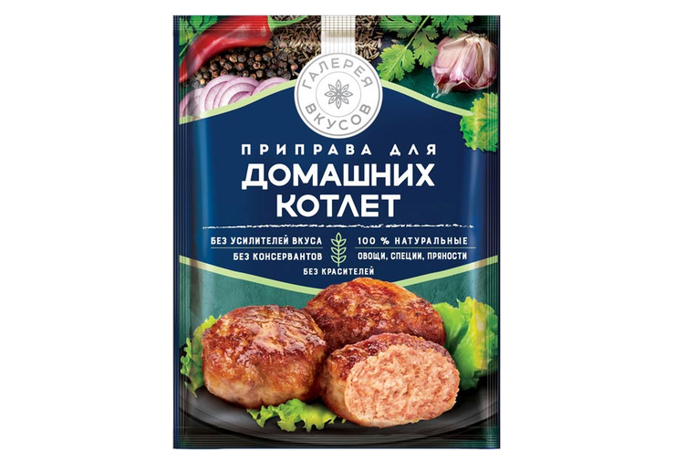 «Галерея вкусов», приправа для домашних котлет, 44 г