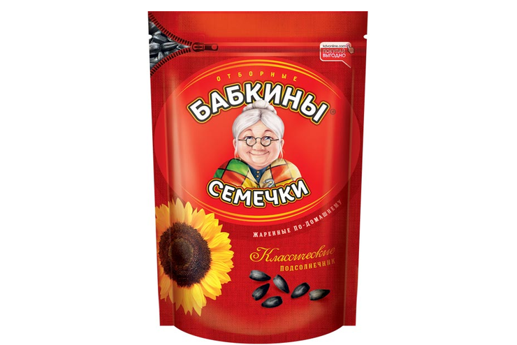 «Бабкины семечки», семечки отборные, жареные, 250 г