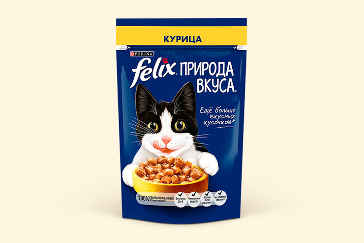 Корм для кошек Природа вкуса, курица, 75 г