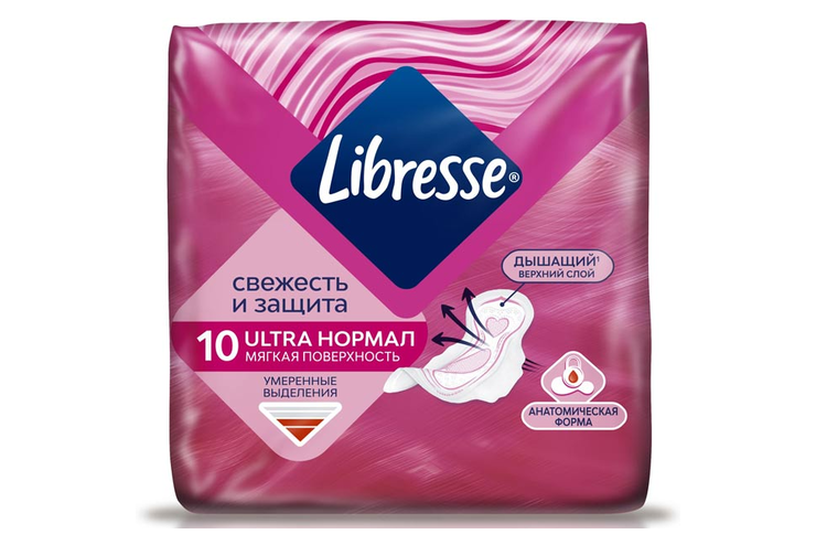 Прокладки Libresse Ultra Нормал с мягкой поверхностью, 10 шт, 56 г