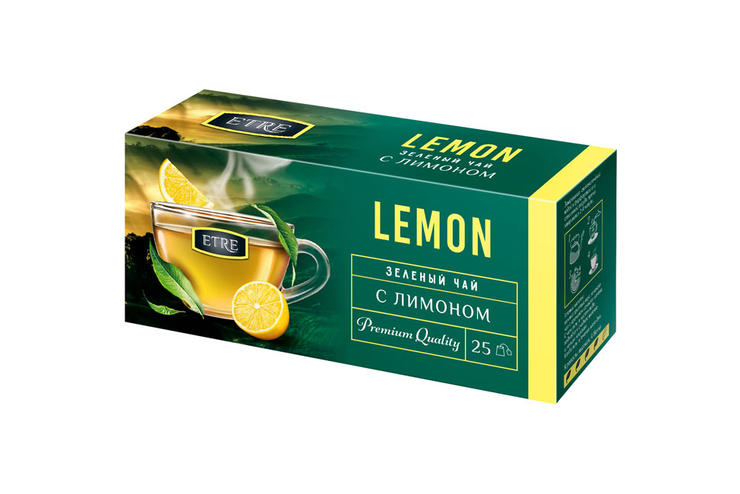 «ETRE», чай Lemon зелёный с лимоном, 25 пакетиков, 50 г «ETRE», чай Lemon зелёный с лимоном, 25 пакетиков, 50 г