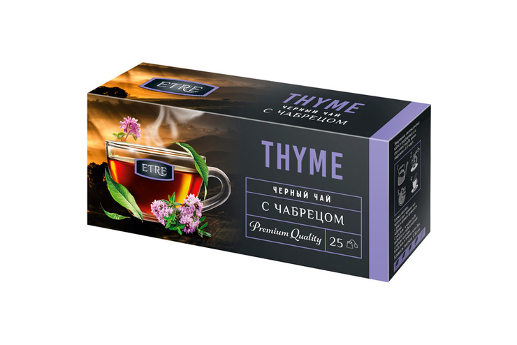 «ETRE», чай Thyme черный с чабрецом, 25 пакетиков, 50 г «ETRE», чай Thyme черный с чабрецом, 25 пакетиков, 50 г