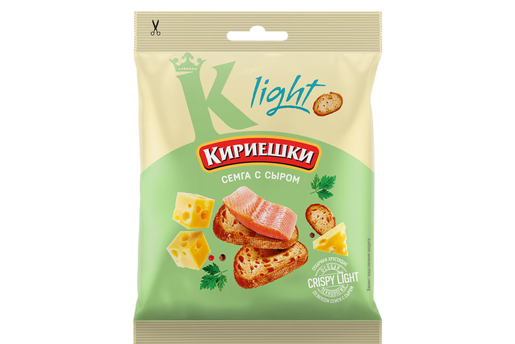 «Кириешки Light», сухарики со вкусом «Сёмга с сыром», 33 г «Кириешки Light», сухарики со вкусом «Сёмга с сыром», 33 г