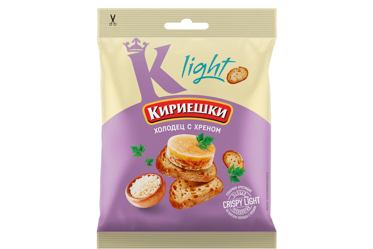 «Кириешки Light», сухарики со вкусом  «Холодец с хреном», 33 г
