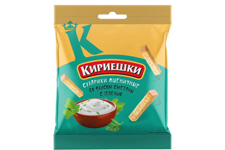 «Кириешки», сухарики со вкусом сметаны с зеленью, 40 г