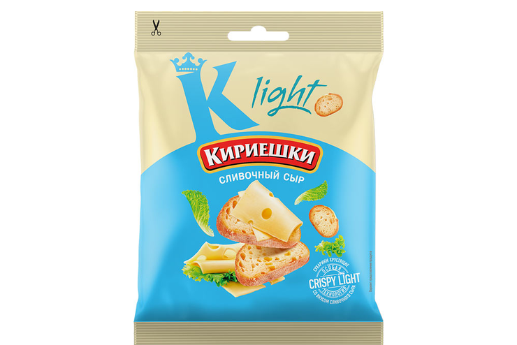 «Кириешки Light», сухарики со вкусом сливочного сыра, 33 г